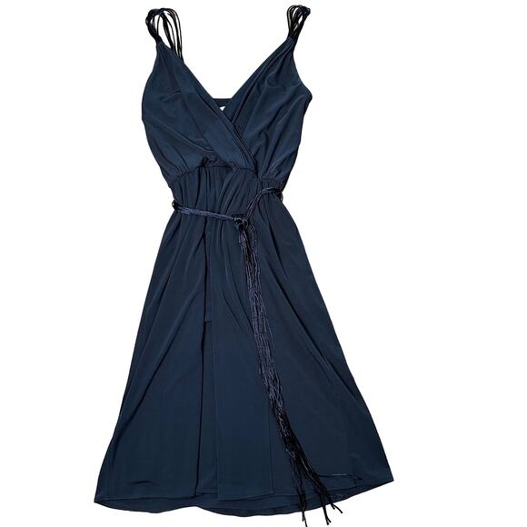 Y2K Dress Brown Calvin Klein Sleeveless Dress 8 - Picture 1 of 7
